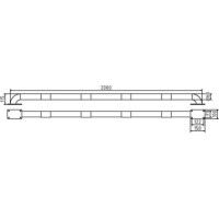 Stootbeschermbalk ronde stalen buis 115x2000 mm.