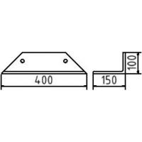 Aanrijdbeveiliging plint 400 mm. 
