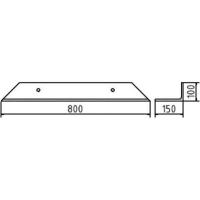 Aanrijdbeveiliging plint 800 mm.