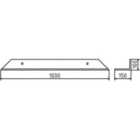 Aanrijdbeveiliging plint 1000 mm.