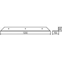 Aanrijdbeveiliging plint 1200 mm.