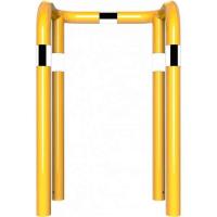 Anti stootbeugel dubbel geel/zwart beton 650x750 mm.