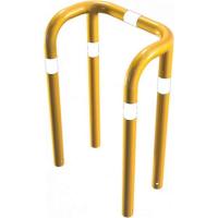 Anti stootbeugel dubbel geel/zwart beton 650x750 mm.