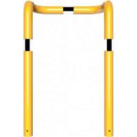 Hoekbeschermer dubbel hoek geel/zwart beton 650x750 mm.