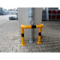 Hoekbeschermer enkel hoek geel/zwart met voetplaat 650x600 mm.