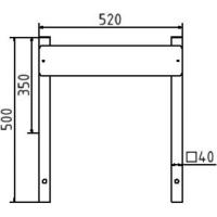 Houder voor parkeerbord 500 mm.