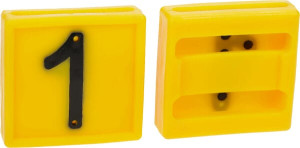 MARKEERNUMMER, NO. 1 GEEL 45X45MM