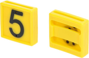 MARKEERNUMMER, NO. 5 GEEL 45X45MM
