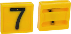 MARKEERNUMMER, NO. 7 GEEL 45X45MM