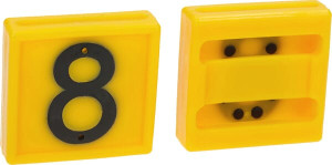 MARKEERNUMMER, NO. 8 GEEL 45X45MM