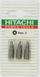 BITS 1/4" ROBERTSON 2-25 MM (3X) 2-25 MM