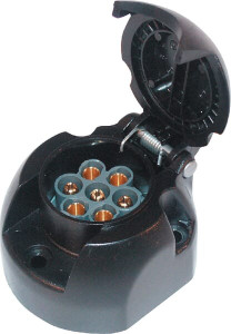 STEKKERDOOS 7-POL. SCHROEF. PVC