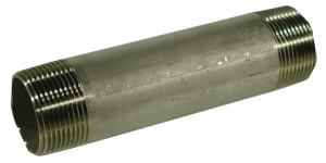 PIJPNIPPEL RVS 1"X80MM