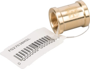 MESSING KOPPELING 2XBI 3/8"