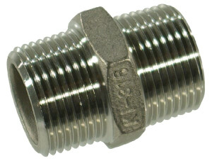 NIPPEL RVS 2XBU 3/8"