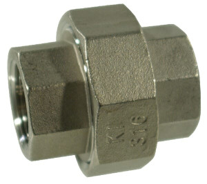 KOPPELING RVS 2XBI 3/8"