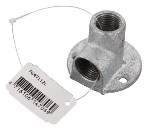 MUURPLAAT 90° VERZI. BI/BI 1/2