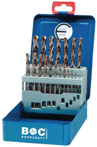 METAALBOOR-SET KOBALT 19-DELIG