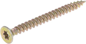 SPAANPLAATSCHROEF TX 3,5X40 GEEL VERZINK