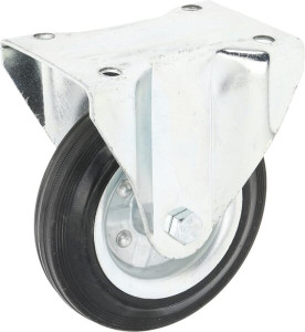 BOKWIEL RUBBER: Ø160X40MM, FLENSPLAAT: 1