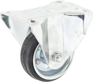 BOKWIEL RUBBER: Ø80X30MM, FLENSPLAAT: 10