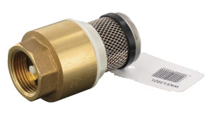 ZUIGKORF + VOETVENTIEL 3/4" RVS