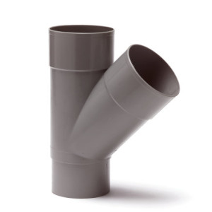 HWA T-STUK 45°, PVC, 2X INW LIJM, 1X VER