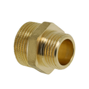 BONFIX MESSING DUBBELE VERLOOPNIPPEL, 2X