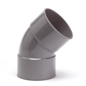 NICOLL HWA BOCHT 45°, PVC, 2X INW LIJM,