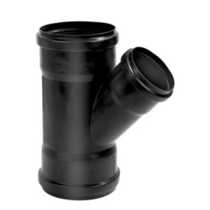DYKA PP VERLOOP T-STUK, ZWART, 45°, 3X M