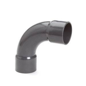 PVC BOCHT 90°, 2X INWENDIG LIJM, 10 BAR,