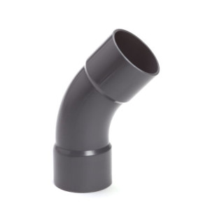 PVC BOCHT 45°, 2X INWENDIG LIJM, 10 BAR,