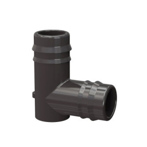 KNIE 90°, PP, 2X SLANGTULE, 16 MM