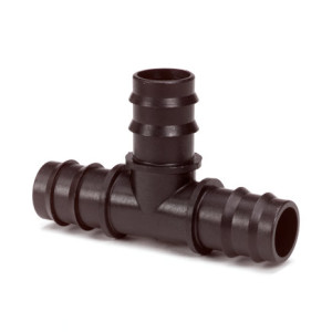 T-STUK 90°, PP, 3X SLANGTULE, 25 MM