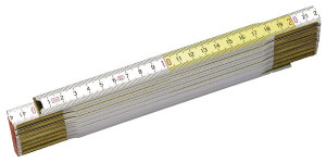 DUIMSTOK HOUT GEEL/WIT 2MTR