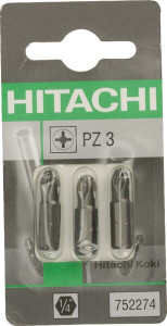 BITS 1/4" PZ 3-25MM (3X)