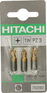 BITS 1/4" PZ 3-25MM TIN (3X)