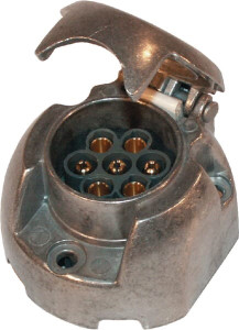 STEKKERDOOS 7-POL. S. MET. ALU