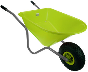 KINDERKRUIWAGEN LIME/GRIJS METAAL KUNSTS