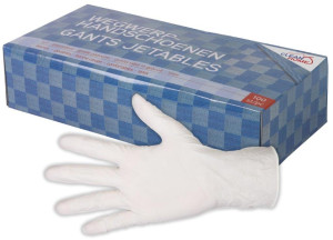 DOOS WEGWERPHANDSCHOENEN LATEX 100 STUKS