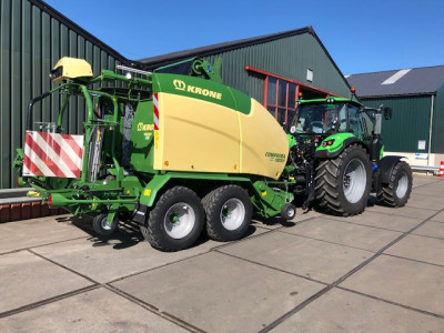 Deutz Fahr 6185 TTV Warrior & Krone Comprima CF 155 XC