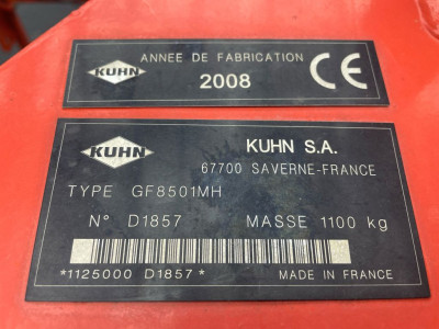 Kuhn GF 8501 MH Schudder